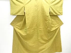 アンティーク　紗綾型模様織り出し手織り紬着物